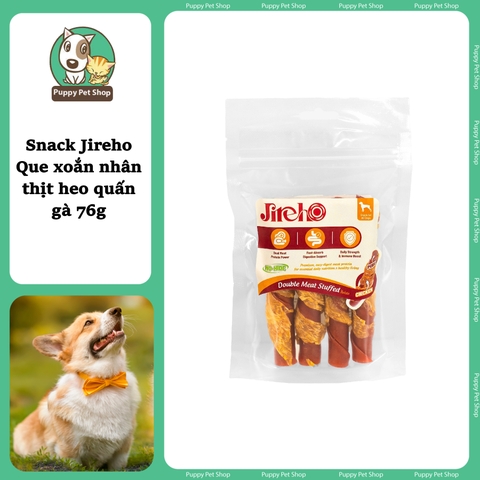 Snack Jireho Que xoắn nhân thịt heo quấn gà