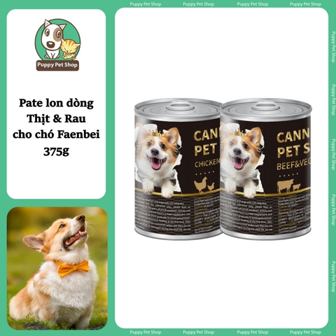 Pate lon thịt & rau củ cho chó lứa tuổi Faenbei Ngon miệng, Dinh dưỡng cao 375g