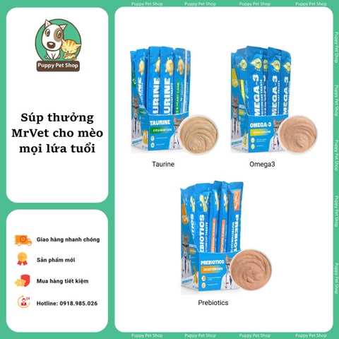 Súp thưởng dinh dưỡng cho Mèo Mr.VET