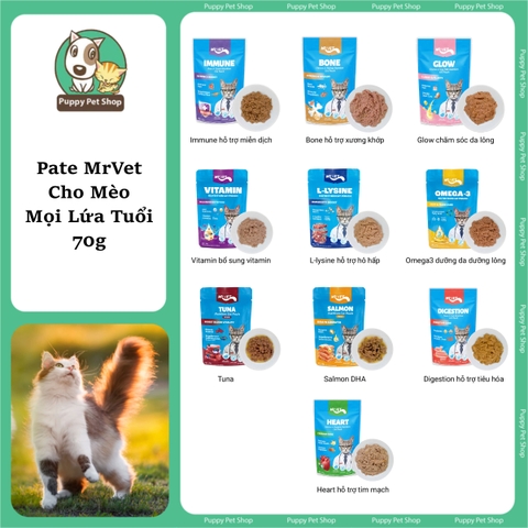 Pate MrVet Cho Mèo Mọi Lứa Tuổi 70g