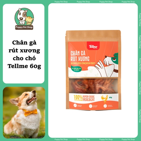 Chân Gà Rút Xương Tellme Cho Chó 60g 🐤