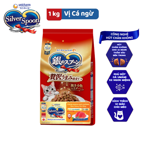 Hạt Silver Spoon cho mèo mọi lứa tuổi 1kg (Bản Nhật)