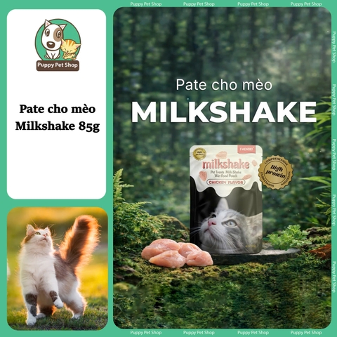 Pate Faenbei dạng sữa lắc vị thịt gà cho mèo mọi độ tuổi Ngon miệng, Dinh dưỡng cao 85g - Vị Gà