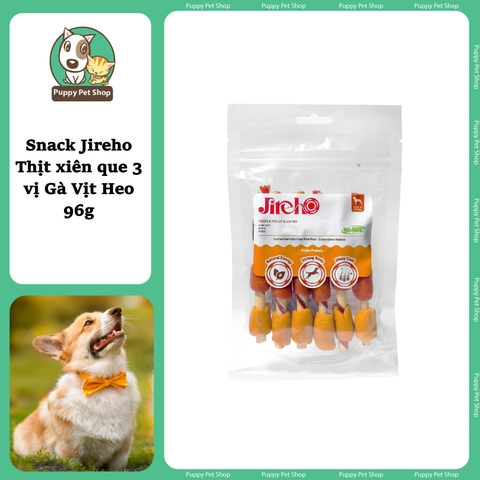 Snack Jireho Thịt xiên que 3 vị Gà Vịt Heo 96g