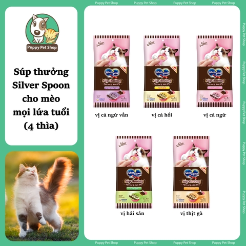 Súp thưởng Silver Spoon cho mèo mọi lứa tuổi (4 thìa)