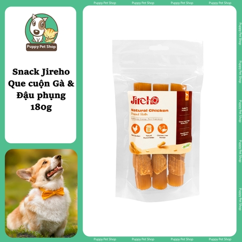 Snack Jireho Que cuộn Gà & Đậu phụng 180g