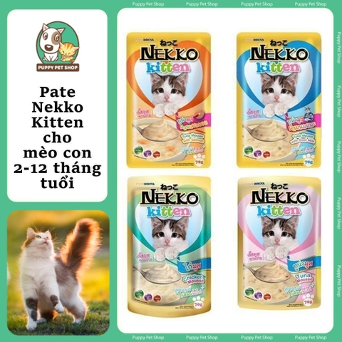 Pate Nekko Kitten Mousse , Gravy dành cho mèo con từ 2-12 tháng tuổi 70g