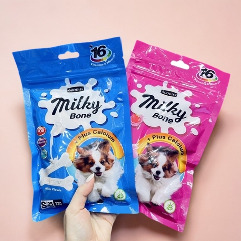 Xương sữa Goodies Milky Bone CHO CHÓ 220g (Size S 25 xương/bịch)