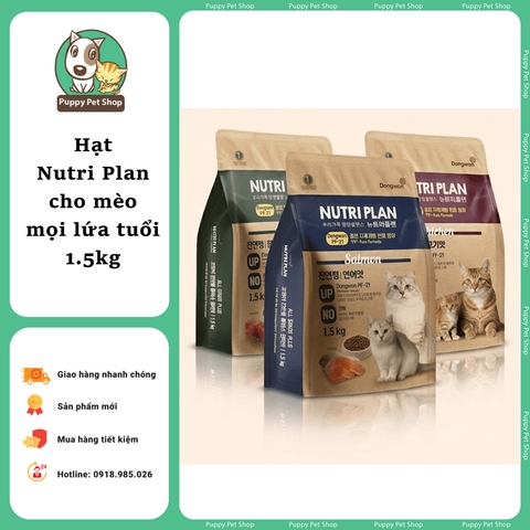 Hạt Nutri Plan cho mèo mọi lứa tuổi 1.5kg