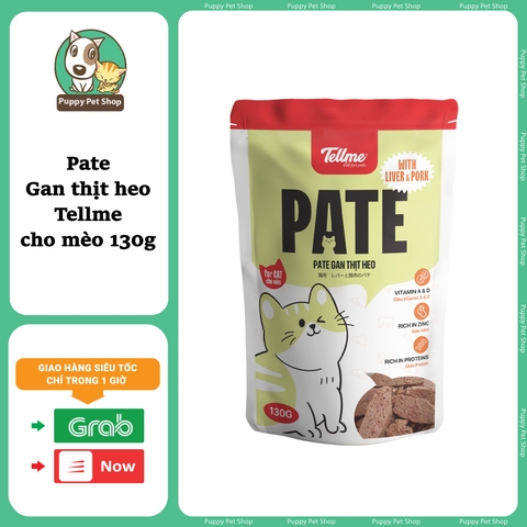 🍀Pate Gan thịt heo Tellme cho Mèo 130g 😻