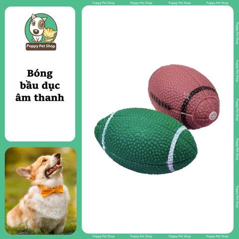 Bóng bầu dục âm thanh - Đồ chơi phát ra âm thanh hình động vật cho Chó