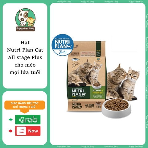 Thức ăn hạt cho Mèo mọi lứa tuổi - Nutri Plan Cat All Stage Plus 5kg