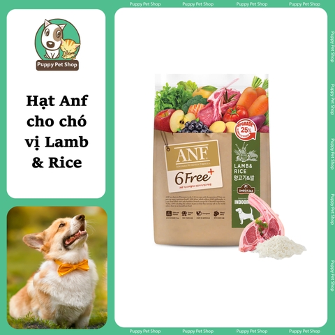 Hạt hữu cơ ANF 6Free cho chó mọi lứa tuổi vị cừu & gạo 🐑