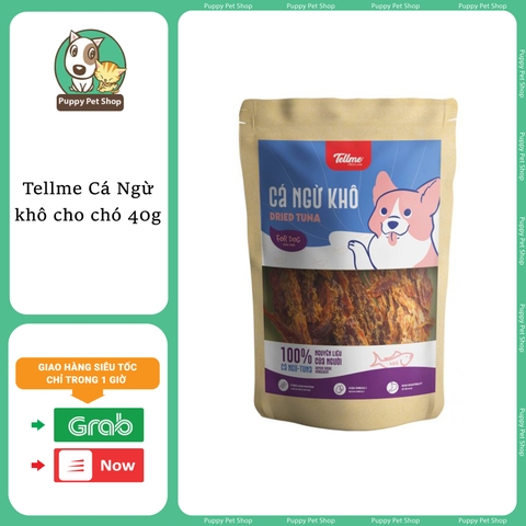 Đồ thưởng Cá Ngừ khô Tell Me cho Chó Mèo 40g