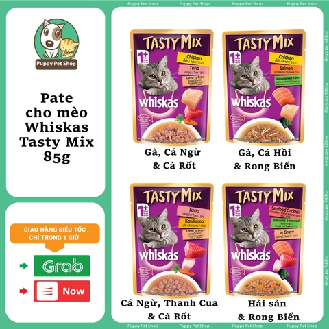 Pate cho Mèo trưởng thành Whiskas Tasty Mix 70g