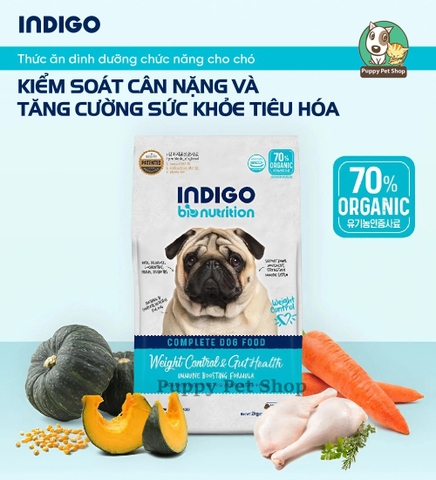 Thức ăn hạt cho chó Indigo kiểm soát cân nặng và tăng cường sức khỏe tiêu hóa 2kg