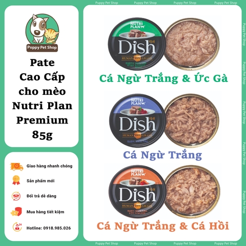 Pate Cao Cấp cho mèo Nutri Plan Premium DISH 85g