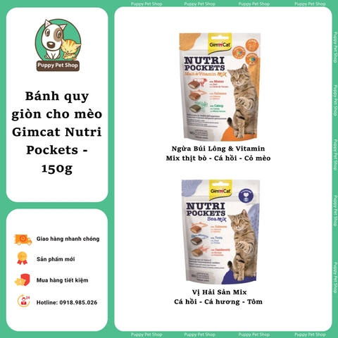 Bánh quy giòn mix 3 vị cho Mèo Gimcat Malt-Vitamin