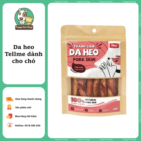 Đồ thưởng Da Heo sấy khô Tell Me cho Chó