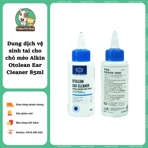 Dung dịch vệ sinh tai cho Chó Mèo Alkin Otolean Ear Cleaner 85ml