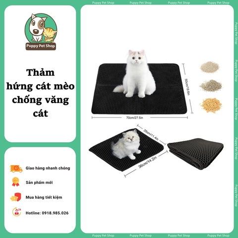 Thảm lót hứng cát mèo chống văng cát