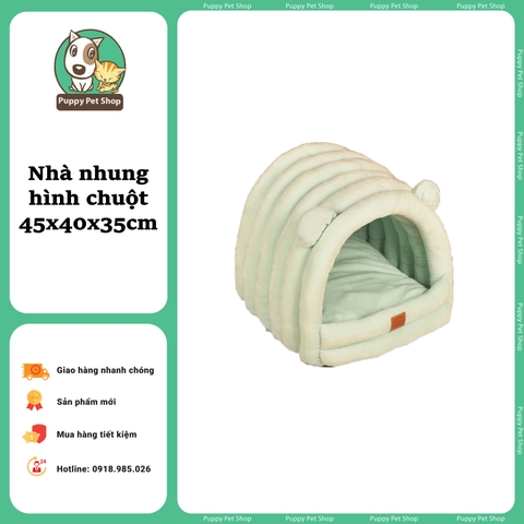 Nhà Ngủ Nhung Hình Chuột ấm áp cho thú cưng