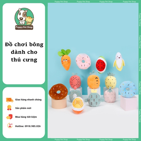 Đồ chơi nhồi bông có âm thanh cho thú cưng, chó mèo