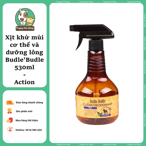 Xịt khử mùi dưỡng lông Budle'Budle hương Action