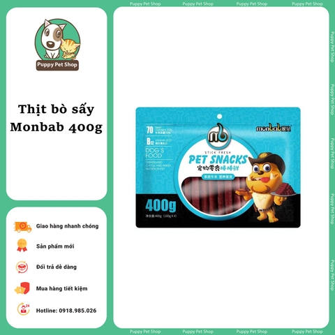 🥨 🐶 Thịt bò que cho chó Monbab 400g 🥖 🥩