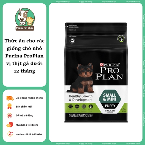 Thức ăn cho chó con Purina Proplan Small & Mini Puppy 2.5kg là sản phẩm thức ăn cho chó nổi tiếng đến từ Australia