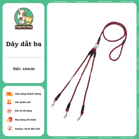 Dây dắt ba cho chó mèo