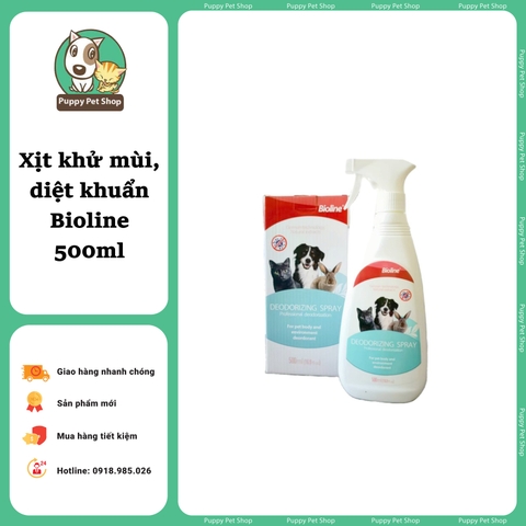 Xịt Khử Mùi Diệt Khuẩn BIOLINE Dành Cho Thú Cưng 500ML