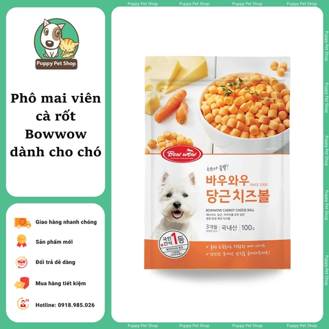 Bánh thưởng cho Chó Bowwow Phomai viên Carot