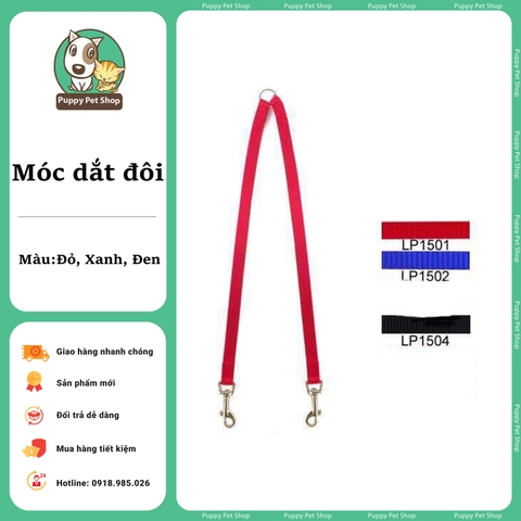 Dây dắt đôi cho chó mèo
