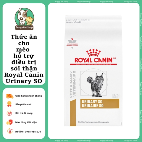 Thức ăn cho Mèo hỗ trợ điều trị sỏi thận - Royal Canin Urinary SO 1,5kg