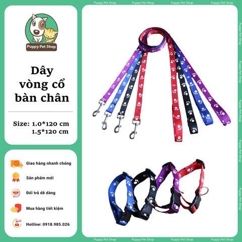  Dây vòng cổ bàn chân cho chó mèo