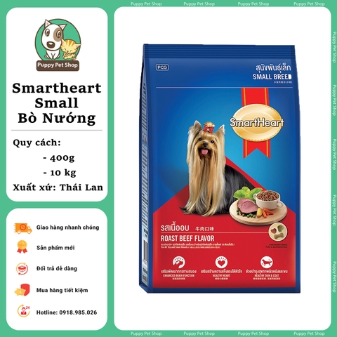 Thức ăn hạt cho chó nhỏ lông dài Smartheart Small