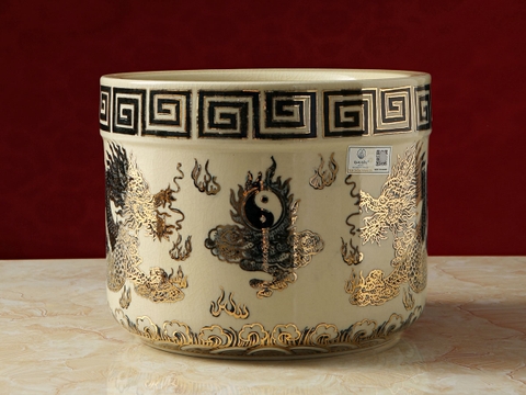 BÁT HƯƠNG VẼ VÀNG KIM GỐM CHU ĐẬU