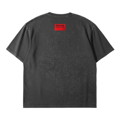 Áo thun đen wash NULLED Gothic Angel Tee N-T3137-HC-T13-D