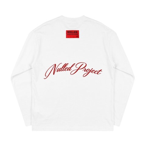 Áo tay dài trắng NULLED Script Project Longsleeve N-T3204-HC-T10-T