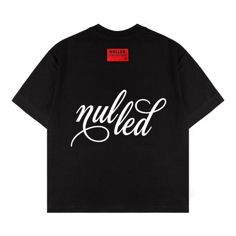 Áo thun đen NULLED Signature Script Tee  N-T3206-N-T00-D