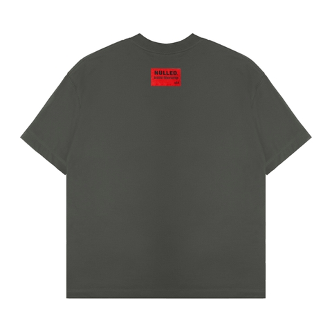 Áo thun xám chì in xương NULLED Skeleton Ribcage Tee N-T3241
