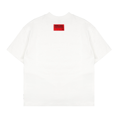 Áo thun in hình NULLED cotton dày dặn form boxy oversize trắng áo thun camo | NULLED N-T349-N-T00-T