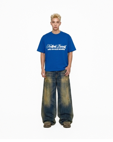 Áo thun in grunge NULLED Grunge Script Tee | N-T382-N-T00-D