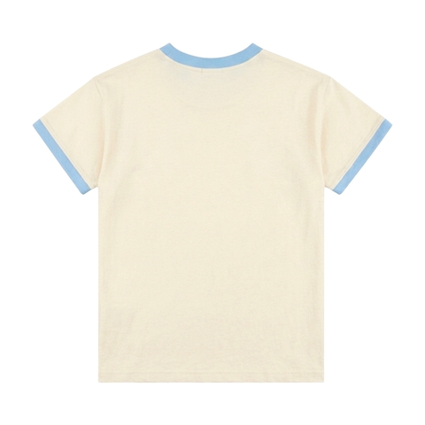 Áo baby tee kem viền xanh in môi NULLED Lips Graphic Tee N-T3235