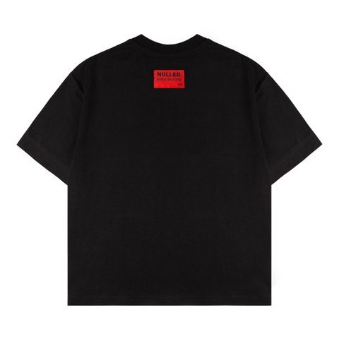 Áo thun đen in NULLED Side NLD Pattern Tee form boxy nam nữ | N-T3150-N-T00-D