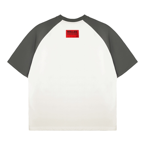 Áo thun raglan trắng xám NULLED Cyber Raglan Tee N-T3140-HC-T6-TX