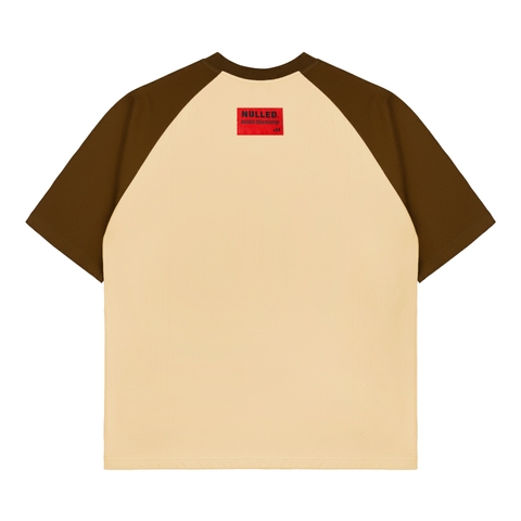Áo thun raglan tay ngắn NULLED Retro Cracked Oval Tee | N-T396-HC-T6-BN