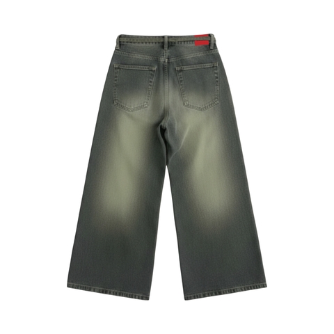 Quần suông jeans unisex màu xanh NULLED N-Q20