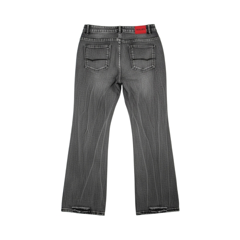 Quần Jeans ống suông rộng họa tiết tia chớp NULLED N-Q40